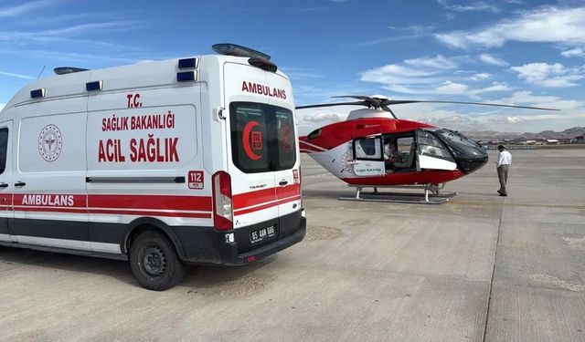 Zorlu Coğrafyada Helikopter Ambulans Hayat Kurtardı