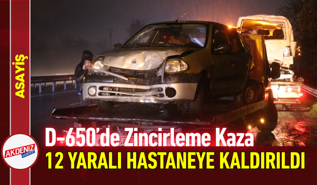 D-650’de Zincirleme Kaza: 12 Yaralı Hastaneye Kaldırıldı