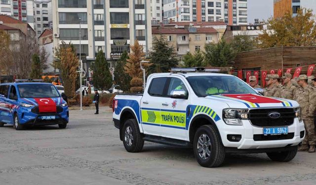 Elazığ’da emniyet ve jandarmaya 84 yeni araç