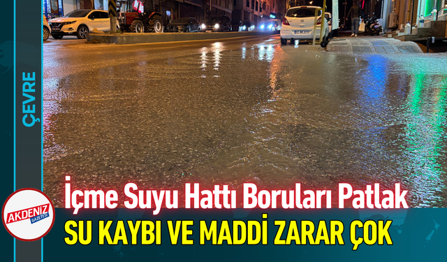 İçme Suyu Hattı Boruları Patlak, Su Kaybı ve Maddi Zarar Çok!