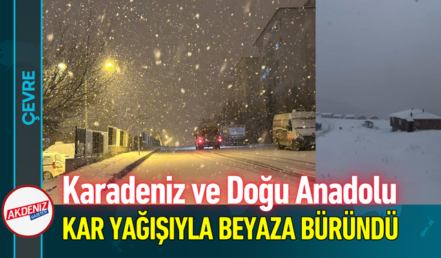 Karadeniz ve Doğu Anadolu Kar Yağışıyla Beyaza Büründü!