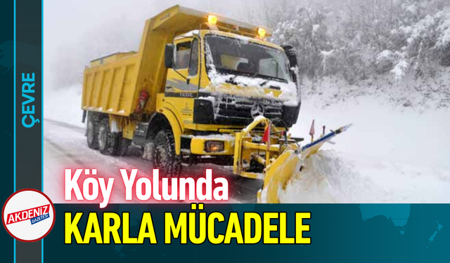 Köy Yolunda Karla Mücadele Başladı
