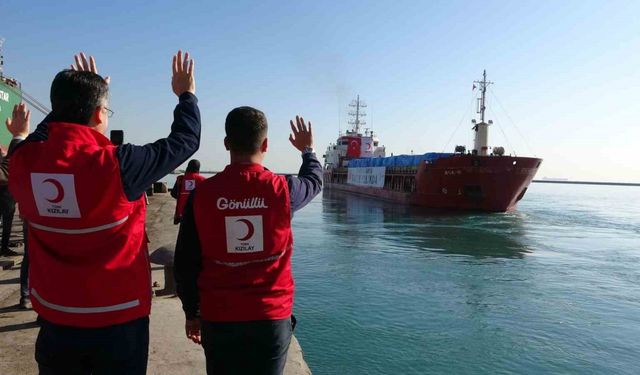 Mersin'den Gazze'ye 19. İyilik Gemisi Uğurlandı: 1300 Ton Yardım