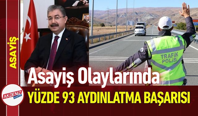 Osmaniye'de Asayiş Olaylarında % 93 Aydınlatma Başarısı