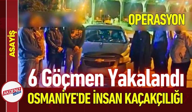 Osmaniye'de İnsan Kaçakçılığı Operasyonu: 6 Kaçak Göçmen