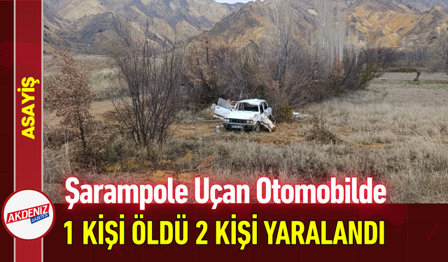 Şarampole Uçan Otomobilde 1 Kişi Öldü 2 Kişi Yaralandı!