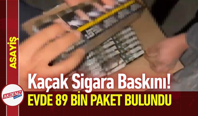Osmaniye'de Evde 89.000 Paket Kaçak Sigara Bulundu