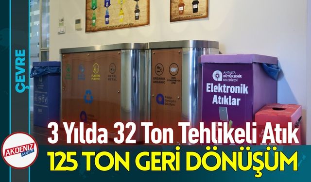 Antalya’da 3 Yılda 32 Ton Tehlikeli Atık Bertaraf Edildi