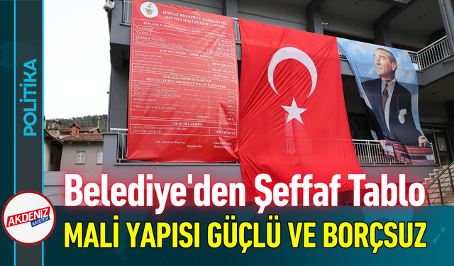 Belediye'den Şeffaf Tablo: Mali Yapısı Güçlü ve Borçsuz!