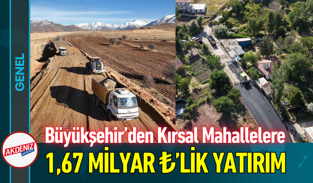 Büyükşehir’den Kırsal Mahallelere 1,67 Milyar TL’lik Yatırım!