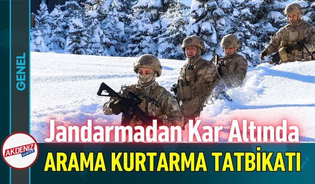 Jandarmadan Kar Altında Arama Kurtarma Tatbikatı!