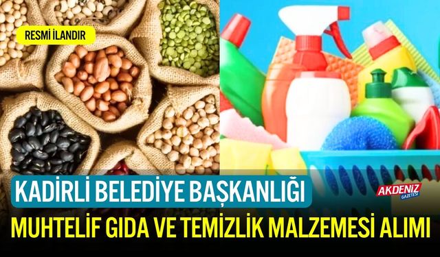 MUHTELİF GIDA VE TEMİZLİK MALZEMESİ ALIMI