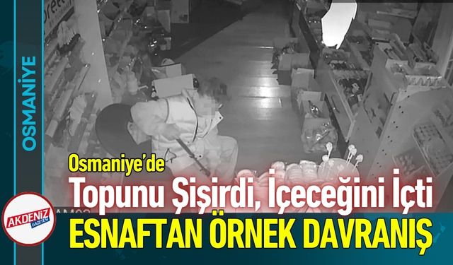 Osmaniye’de Büfeye Giren Çocuğa Esnaftan Örnek Davranış