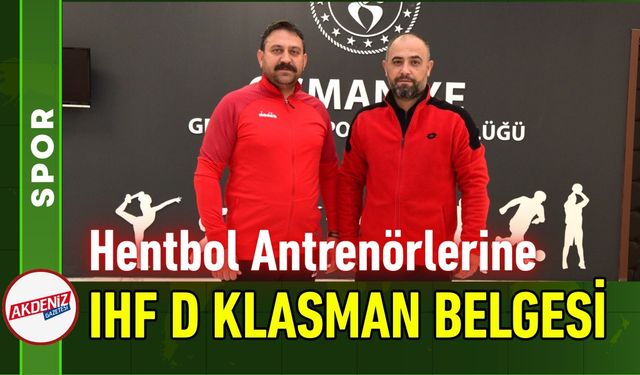 Osmaniyeli İki Antrenöre Önemli Belge
