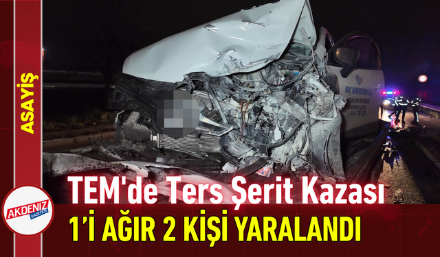 TEM'de Ters Şerit Kazası: 1’i Ağır 2 Kişi Yaralandı!