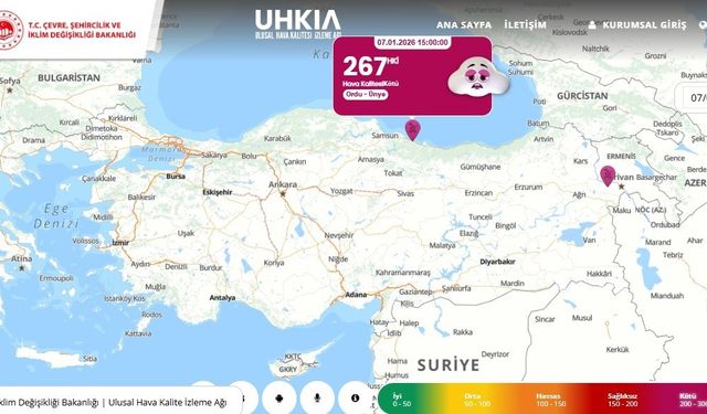Türkiye'nin Hava Kirliliğinde Ünye İlk Sırada!