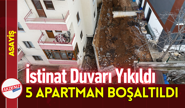 İstinat Duvarı Yıkıldı: 5 Apartman Boşaltıldı!