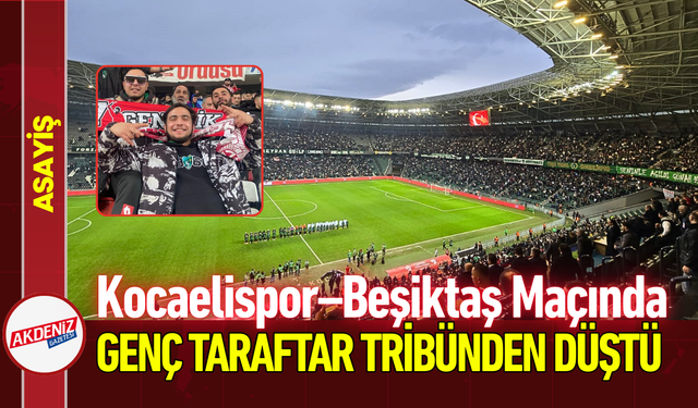 Kocaelispor–Beşiktaş Maçında, Genç Taraftar Tribünden Düştü!