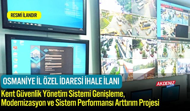 OSMANİYE İL ÖZEL İDARESİ İHALE İLANI
