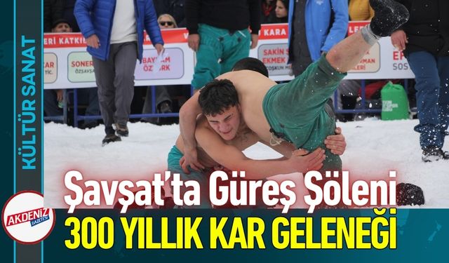 Kar Üstünde Kıyasıya Mücadele: Şavşat’ta Güreş Şöleni