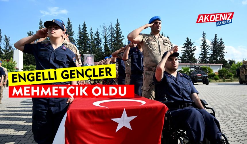 Osmaniye'de engelli gençler, askerlik heyecanı yaşadı