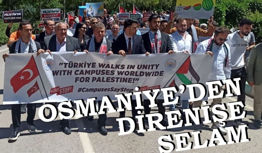 Osmaniye’de OKÜ öğrencileri İsrail protesto etti