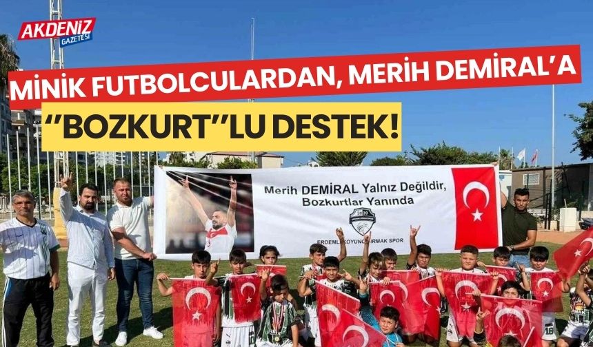 Minik futbolculardan, Merih Demiral’a ''Bozkurt''lu destek