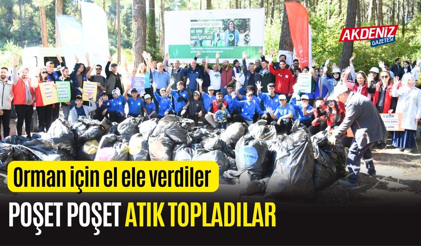 OSMANİYE ZORKUN YAYLA YOLUNDA, POŞET POŞET ATIK TOPLADILAR