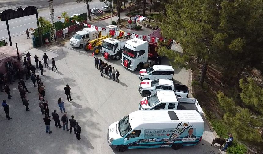 Gülnar Belediyesince 9 araç hizmete sunuldu