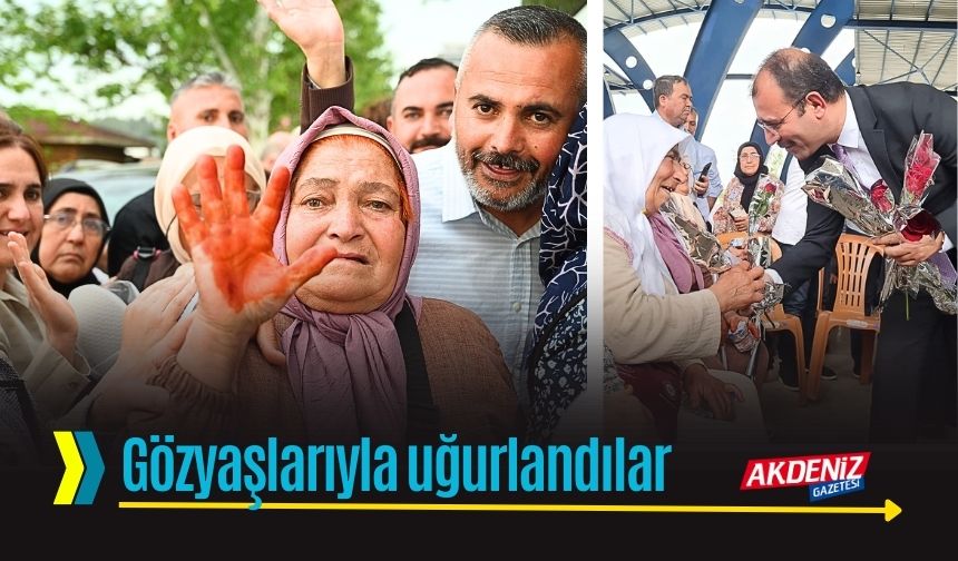 Kutsal topraklara gözyaşları ve dualarla uğurlandılar