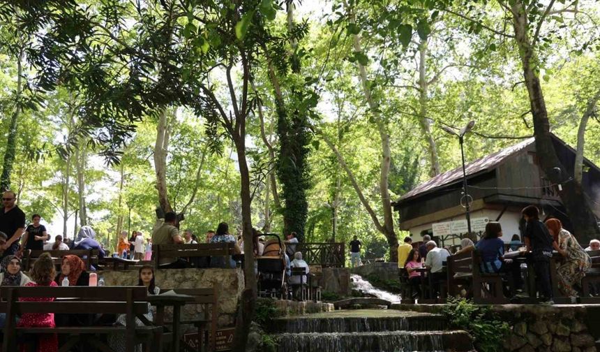 Adana'da sıcaktan kaçanlar, tabiat parkında serinledi