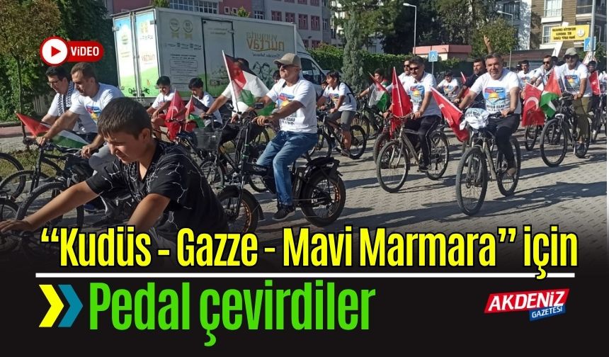 Kudüs–Gazze-Mavi Marmara için pedal çevirdiler