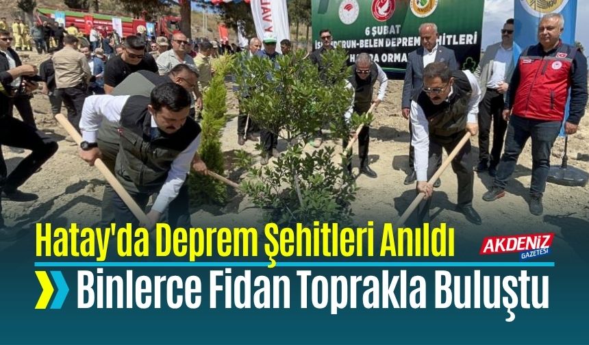 Hatay'da Deprem Şehitleri İçin Binlerce Fidan Toprakla Buluştu