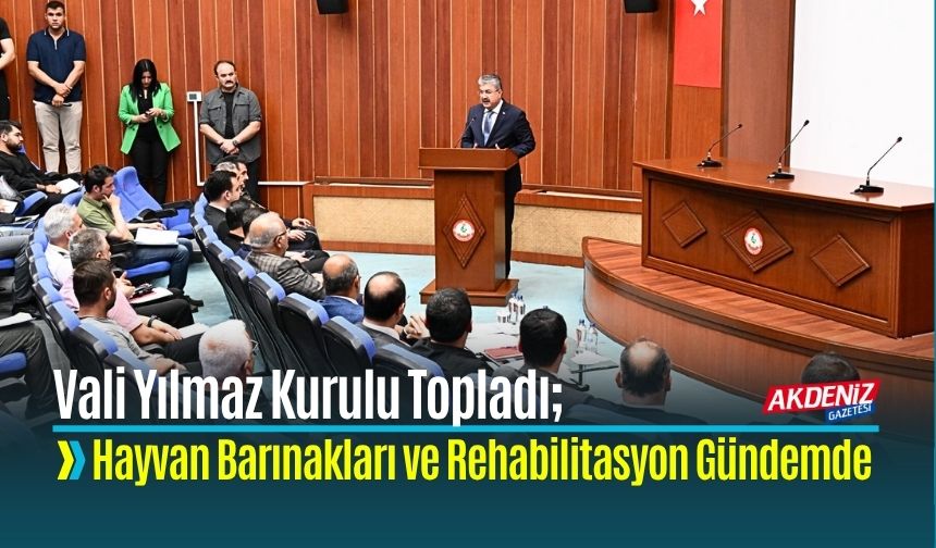 Vali Yılmaz Başkanlığında Hayvanları Koruma Kurulu Toplandı