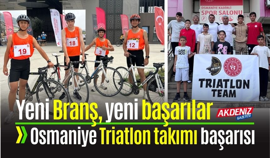 Osmaniye Triatlon takımı, şampiyon oldu