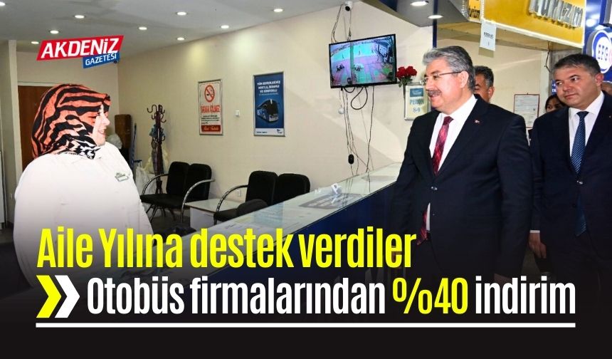 Aile Yılı İndirimi Yapan Otobüs Firmalarına Vali  Ziyareti