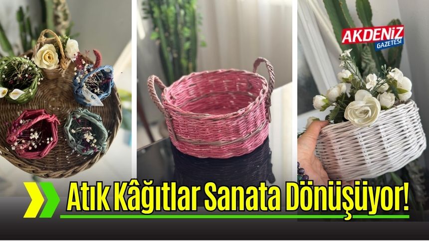 Osmaniye'de Emine Atasoy, Atık Kâğıtları Sanata Dönüştürüyor