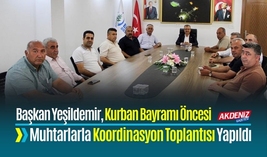Başkan Yeşildemir’den Kurban Bayramı Öncesi Hazırlık Toplantısı