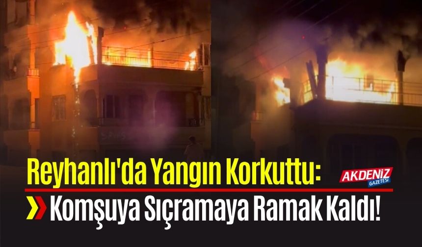 Reyhanlı'da Yangın Korkuttu: Komşuya Sıçramaya Ramak Kaldı