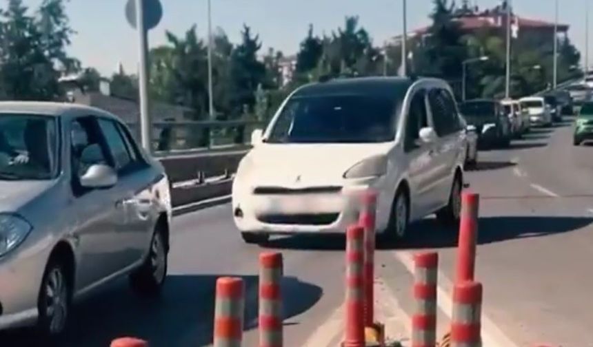 Gaziantep'te Hatalı Şerit Değişikliğine Geçit Yok