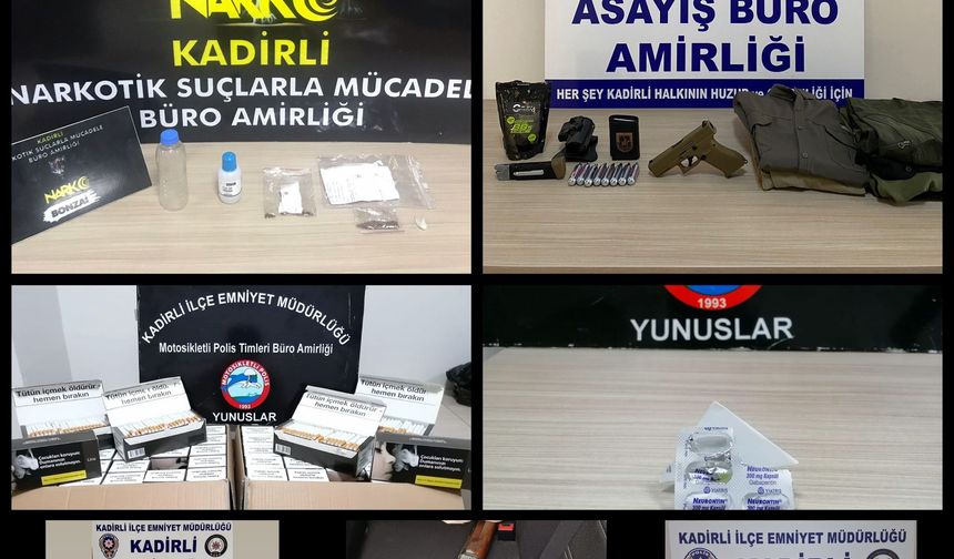 Osmaniye'de Narkotik ve Asayiş Operasyonu: 10 Tutuklandı