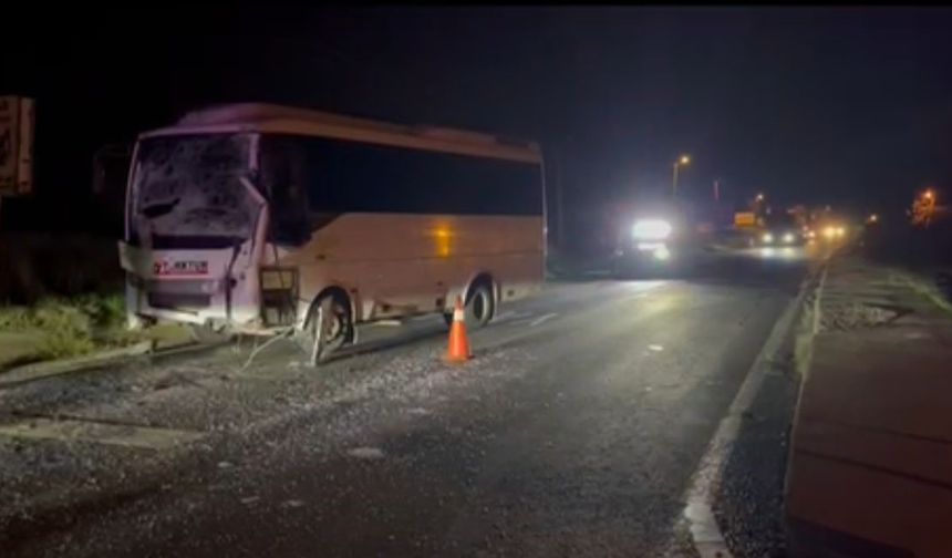 Çerkezköy’de iki servis aracı çarpıştı: 8 işçi yaralandı