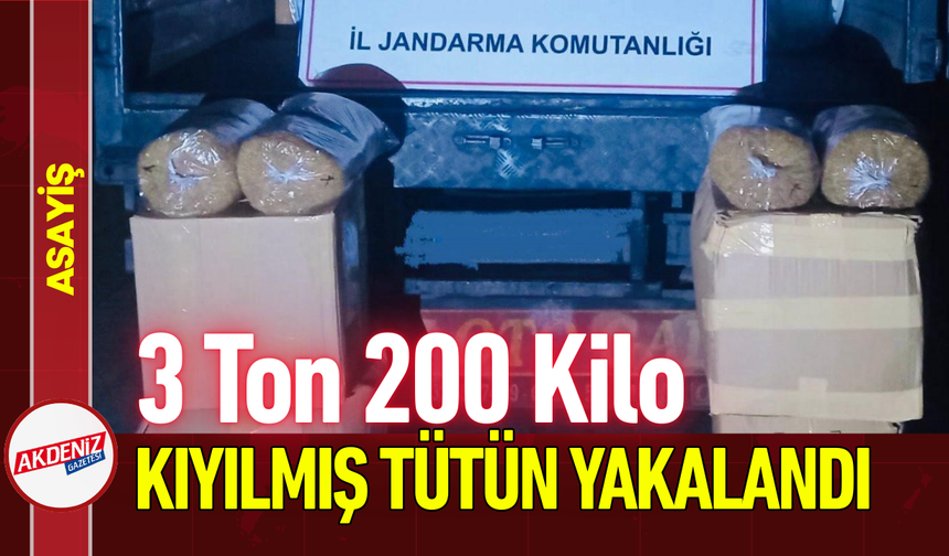 3 Ton 200 Kilo Kıyılmış Tütün Yakalandı!