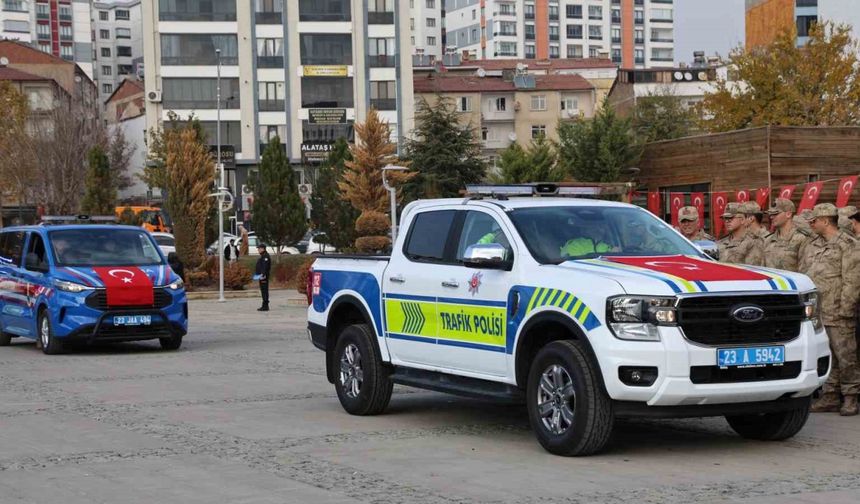 Elazığ’da emniyet ve jandarmaya 84 yeni araç