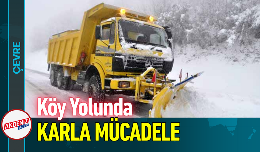 Köy Yolunda Karla Mücadele Başladı