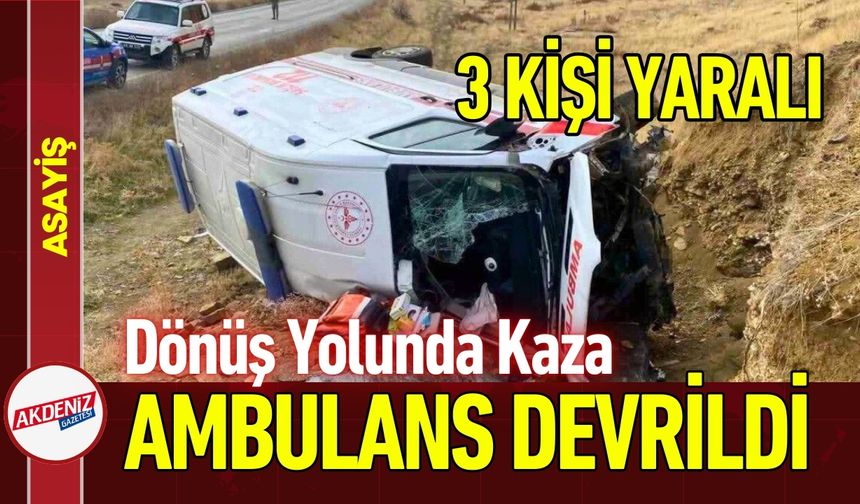 Muş’ta Ambulans Devrildi: 3 Kişi Yaralı