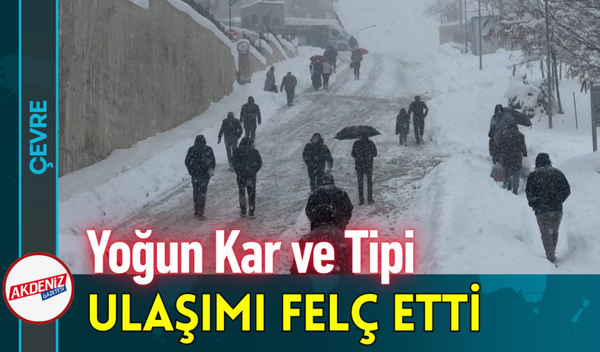 Yoğun Kar ve Tipi Ulaşımı Felç Etti!
