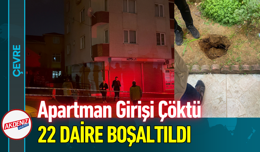 Apartman Girişi Çöktü: 22 Daire Boşaltıldı!