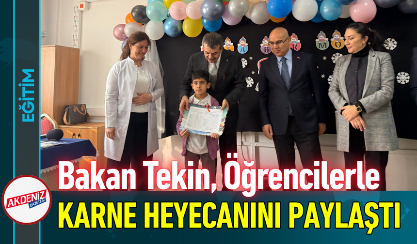 Bakan Tekin Öğrencilerle Karne Heyecanını Paylaştı!