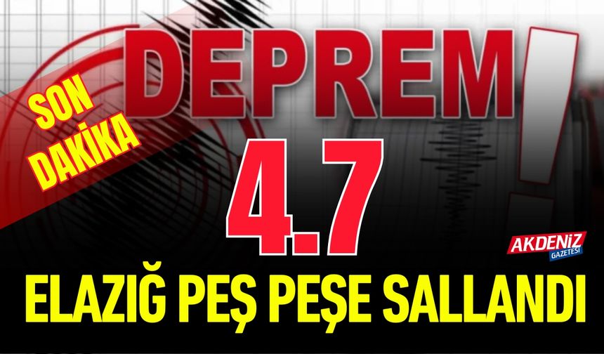 Elazığ’da Peş Peşe Depremler Korkuttu
